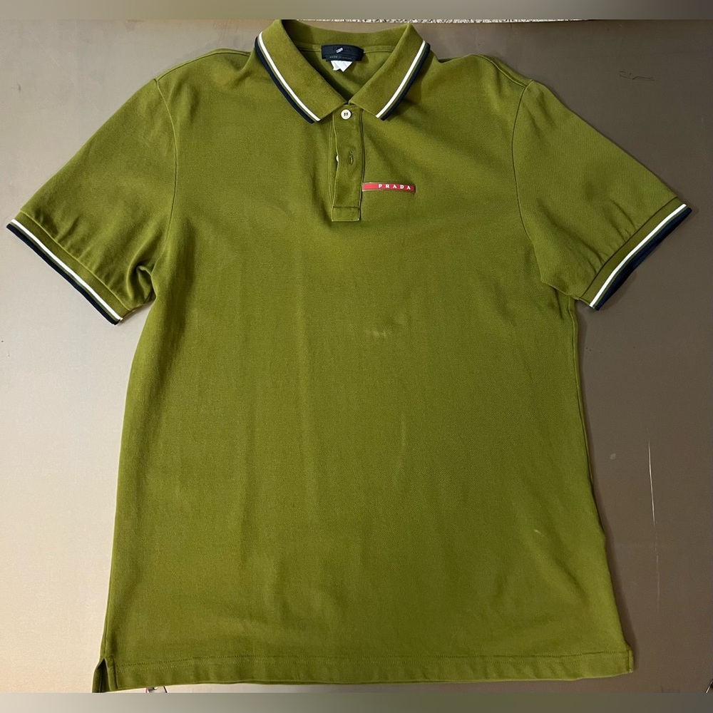 Prada Men’s Green Polo Size XXL